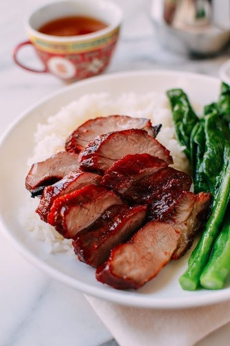 Char Siu (Chinese BBQ Pork), Restaurant-Style | The Woks of Life Bbq Pork Roast, Chinese Roast Pork, Meat Restaurant, Chinese Bbq Pork, Wok Of Life, Woks Of Life, The Woks Of Life, Mapo Tofu, Pork Buns