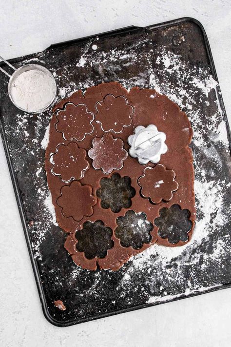 Chocolate Cutout Cookies, Chocolate Cut Out Cookie Recipe, Chocolate Cut Out Cookies, Molded Cookie Recipe, Grandbaby Cakes, Chocolate Sugar Cookies, Cocoa Cookies, Just Eat, Bakery Recipes