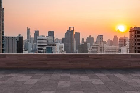 Panoramic bangkok skyline view concrete ... | Premium Photo #Freepik #photo #rooftop #town-background #metropolis #urban-landscape Cityscape From Rooftop, City Background For Editing, Xoxo Photoshoot, Rooftop City View, Rooftop Background, Rooftop Building, Building Terrace, Rooftop Landscape, Roof Background