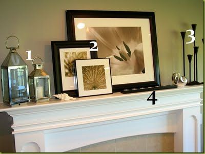 Good tutorial on the basics of decorating your mantel. Fireplace Mantle Decor, Thrifty Decor Chick, The Mantle, Fireplace Mantel Decor, Inside Decor, Mantel Decor, Traditional Living Room, Fireplace Mantel, Mantel Decorations