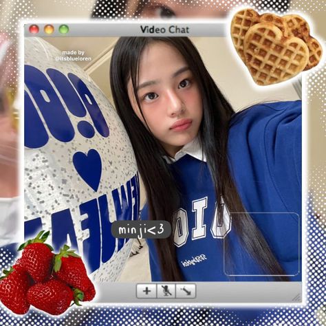 Minji Nwjns, Edit Pic, Kim Minji, Love Mail, Emoji For Instagram, Editing Inspiration, Collage Design, Pretty Photos, Aesthetic Stickers