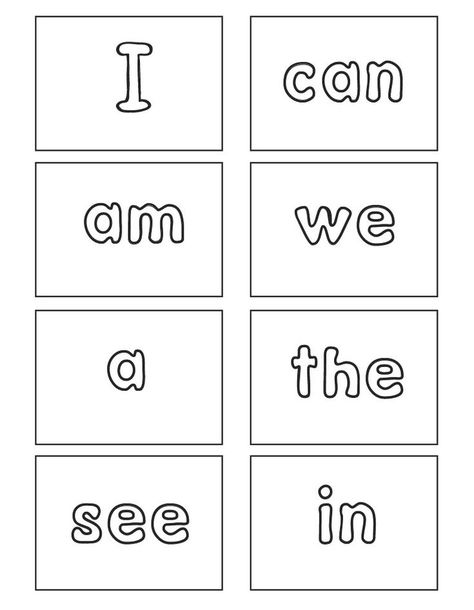 sight word flash cards Play Worksheet, Kindergarten Flash Cards, Kindergarten Sight Words Flash Cards, English Classes For Kids, Sight Word Worksheets Free, Kindergarten Sight Words, Basic Sight Words, Cvc Words Kindergarten, Bubble Font