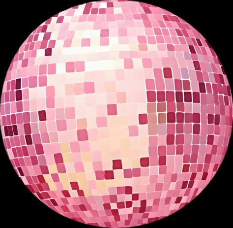 Pink Disco Wallpaper, Pink Disco Wallpaper Aesthetic, Disco Ball Pink Aesthetic, Disco Ball Illustration, Pink And Orange Disco Ball, Disco Ball No Background, Disco Ball Digital Art, Libra Princess, Disco Ball Art