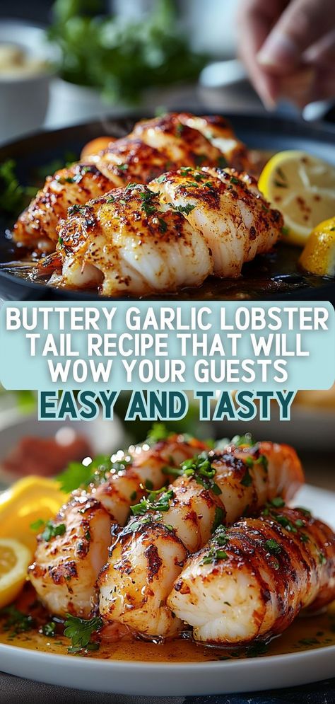 Treat your taste buds to a delectable Garlic Butter Lobster Tail recipe that’s both satisfying and easy to prepare. This dish features juicy lobster tails drizzled in a rich, buttery garlic sauce that is simply irresistible. Ideal for celebrations or an elegant dinner at home, the combination of flavors and textures will leave your guests raving. Learn how to cook lobster like a pro and create a stunning presentation that will have everyone reaching for seconds. Grilled Lobster Tails How To Cook, How To Season Lobster Tail, How To Cook Lobster Tails In Air Fryer, Butter Lobster Tail Recipe, Prepare Lobster Tail, How Do You Cook Lobster Tail, Baked Lobster Tails Oven, How To Cook Frozen Lobster, How To Butterfly Lobster Tails