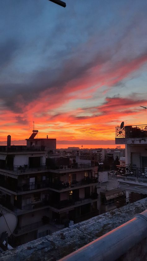 Sunny day, sky, rooftop, sea, wallpaper, colors Sunset Rooftop, Day Sky, Aesthetic Dump, Sea Wallpaper, Balcony Garden, Sweet Pea, Sunny Day, Art Project, Lebanon