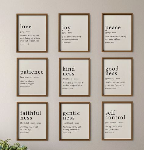 Bible Verse Gallery Wall, Christian Apartment Aesthetic, Christian Office Decor Ideas, Bible Verses For Classroom, Bible Wall Decor, Christian Wall Decor Ideas Bedroom, Bible Room Decor, Pray Room Ideas, Christian Wall Decor Ideas