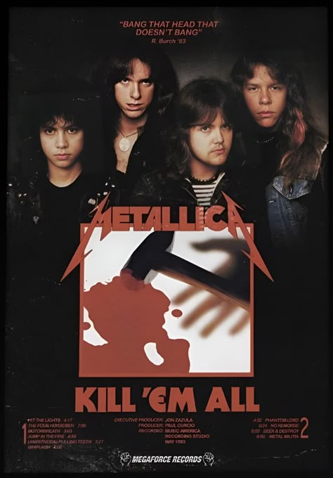 Vintage Metal Posters, Thrash Metal Poster, Metal Bands Posters, Metal Tour Poster, Metallica Poster 80s, Metallica Poster Vintage, Metalhead Poster, 80s Rock Band Poster, 80s Band Posters