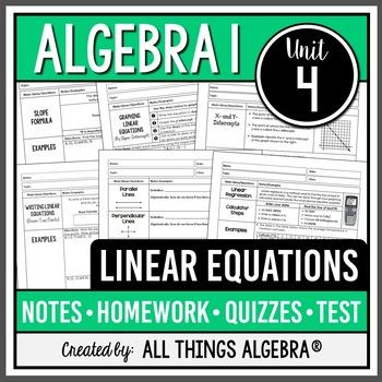 algebra 1 | TPT Equations Notes, Logarithmic Functions, Simplifying Radicals, Writing Linear Equations, Radical Expressions, Rational Expressions, Multi Step Equations, Complex Numbers, Systems Of Equations