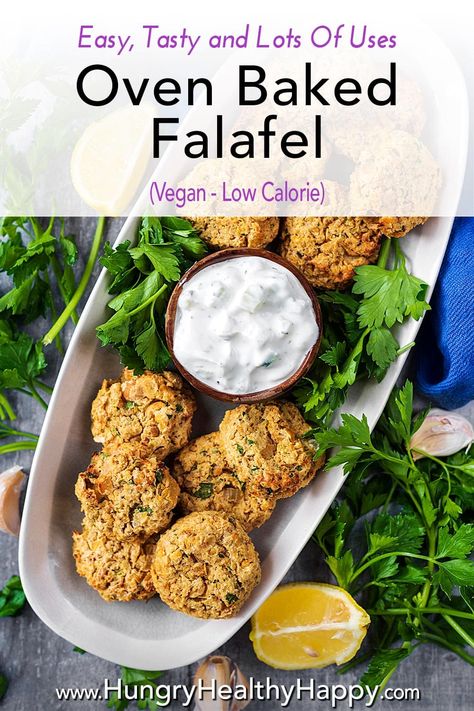 Did you know that you can get crispy falafel without frying them? This crispy oven baked falafel recipe is really easy to make and tastes amazing! Chickpeas blended with onion, garlic, parsley, cumin and lemon juice. It's healthy, nutritious and budget friendly and it has so many used. Baked Falafel Recipe, Chickpeas Benefits, Baked Falafel, Falafel Recipe, Lunch Inspiration, Falafels, Chickpea Recipes, Healthy Side, Tasty Healthy