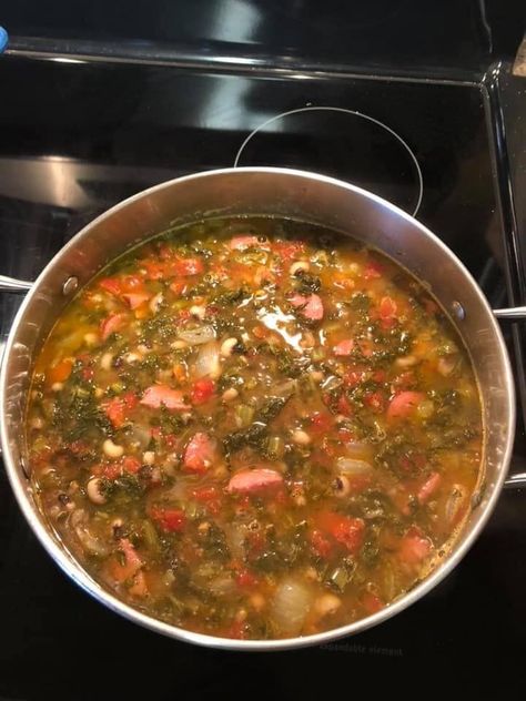 Turnip Green Soup Crockpot, Easy Turnip Green Soup, Turnip Green Soup With Conecuh Sausage, Turnip Green Soup Recipe, Turnip Greens Soup, Turnip Green Soup With Sausage, Turnip Soup Recipes, Swamp Soup Recipe, Turnip Green Soup