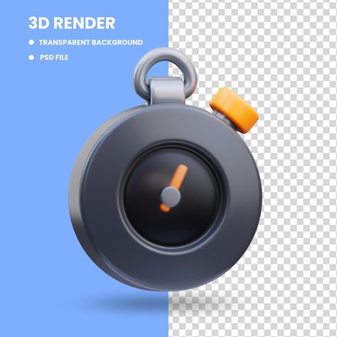 Timer Icon, Game Timer, Icon Game, Black Icon, 3d Icons, 3d Object, Game Icon, Game Ui, 3d Render