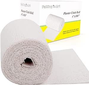 Falling in Art Plaster Cloth Rolls, 500gsm Plaster Strip, Plaster Gauze Bandages for Craft Projects, Mask Making, Belly Casts, Body Molds, 4inch x180inch, Single roll Plaster Gauze, Making Sculpture, Art Plaster, Belly Casting, Paint Tools, Falls Church, Craft Space, Plaster Molds, Science Fair Projects