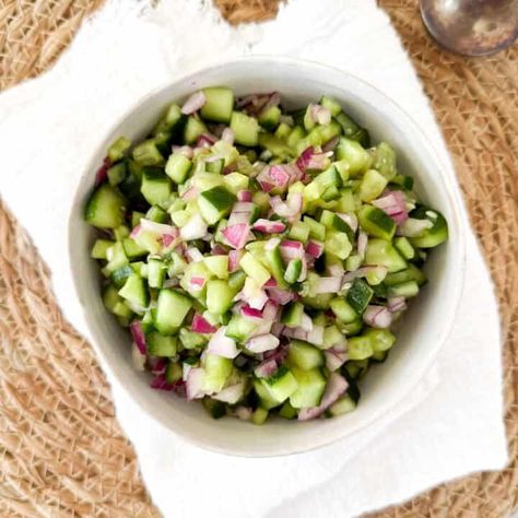 Cucumber Onion Salad with Vinegar and Sugar Cucumber And Onion Salad, Cucumber And Onion, Cucumber Onion Salad, Cucumber Onion, Cucumbers And Onions, Onion Salad, Vinegar, Cucumber, Healthy Eating