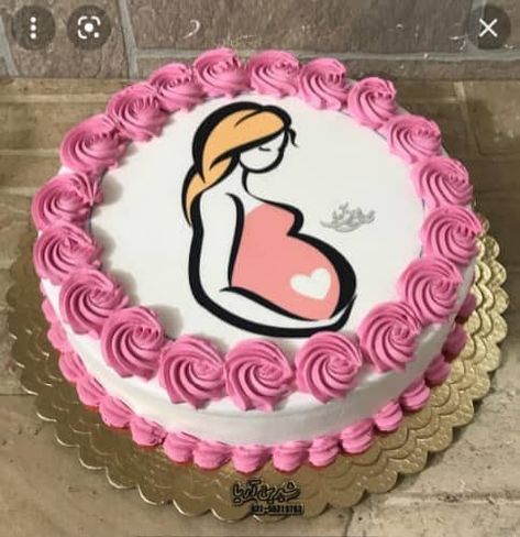 Pregnant Cake Design, Pregnancy Cake Ideas, Mom To Be Cake Design, Ideas Aniversario, Pregnant Cake, Bento Cakes, Elegant Birthday Cakes, Simple Cake Designs, Birthday Cakes For Women