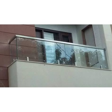 Balcony Railing Design Modern Glass, Railing Design For Balcony, Handrails Design, Glass Railing Design, Design For Balcony, Railing Balcony, Glass Balcony Railing, Design Balcony, Grill Designs