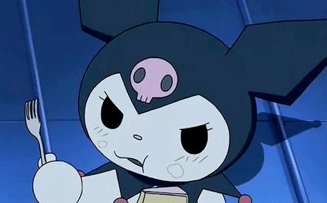 This is just a couple of images of two cute Sanrio characters that im… #fanfic # Fanfic # amreading # books # wattpad Kuromi Gif Icon, Kuromi Eating, Kuromi Gif, Cake Gif, Melody Hello Kitty, Halloween Gif, Hello Kitty Characters, Hello Kitty My Melody, Cute Memes