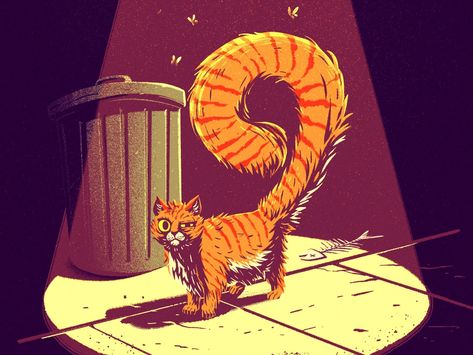 9 Lives, Cat Pee, Days Of Type, Alley Cat, 36 Days Of Type, Cat Illustration, Cat Tattoo, Creature Art, Letters And Numbers