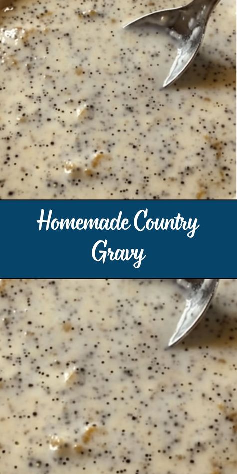 Homemade Country Gravy is a creamy, savory classic that’s perfect for pairing with biscuits, fried chicken, mashed potatoes, or country-fried steak. Made with simple pantry ingredients, this rich and flavorful gravy is quick to prepare and tastes far better than anything store-bought. Country Fried Gravy Recipe, White Country Gravy Recipe Easy, Rice Gravy Recipes, Country Gravy Recipe Easy, Gravy Recipe For Biscuits And Gravy, Chicken Gravy Recipe Easy, Country Style Steak And Gravy, Country Fried Chicken And Gravy, Country Fried Steak Gravy