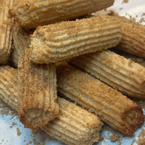 Delicious, crispy gluten-free, dairy-free churros. You can make them in the air-fryer or you bake them, for a lighter Chanukah treat!   We have an incredibly talented lineup of chefs bringing you their very best fried Chanukah recipes. Follow along as we bring you new recipes and videos... Air Fryer Churros, Chanukah Recipes, Gluten Free Churros, Gluten Free Dairy Free Dessert, Coconut Oil Spray, Dinner Games, Hanukkah Food, Tapioca Flour, Gluten Free Dairy Free Recipes