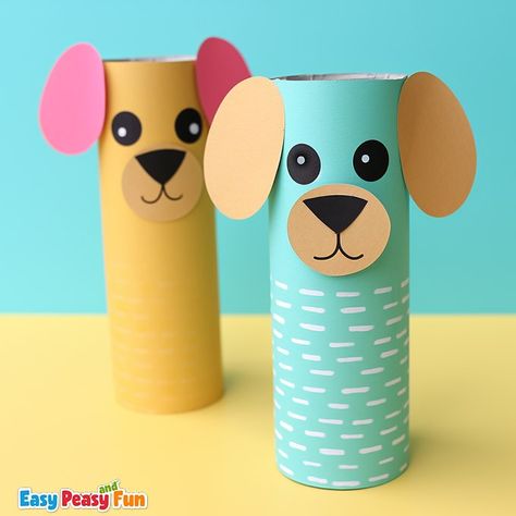 Paper Roll Crafts For Kids, Fun Toilet, Best Toilet Paper, Dog Craft, Bee Crafts For Kids, Roll Craft, Recycled Crafts Kids, Fox Crafts, Rolled Paper Art