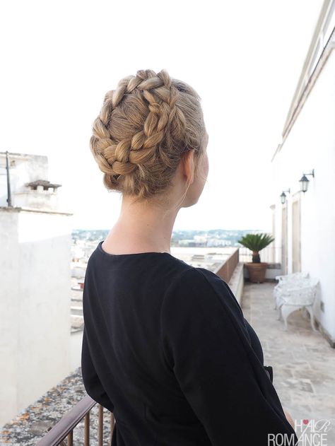 Blonde Crown Braid, Double Crown Braid, Halo Braid Wedding Hair, Crown Braid With Ribbon, Eastern European Hairstyles, Swedish Braids Hairstyles, Crown Braid Short Hair, Braided Hair Bun, Crown Hairstyles Braided