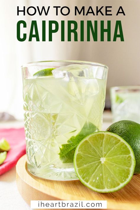 Learn how to make caipirinha with a Brazilian. This refreshing cocktail is delicious on a hot day, and you could be sipping one of those in 5 minutes! | Caipirinha recipe | Brazilian cocktail | Spring cocktail | Summer cocktail | how to make caipirinha | caipirinha Brazil #iheartbrazil #caipirinha #cocktails #cachaça #recipe Caipirinha Recipe Brazil, How To Make Caipirinha, Caipirinha Drink, Caipirinha Recipe, Brazilian Cocktail, Fruity Drink Recipes, Caipirinha Cocktail, Witchy Tattoos, Spring Cocktail