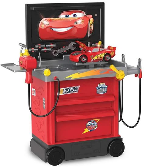 Disney Lightning McQueen Service Station Cars 3 Disney Cars Room, Disney Cars Bedroom, Cars Room, Toy Cars For Kids, Diy Bedroom, Gas Cans, Cars 3, Service Station, Cars Movie