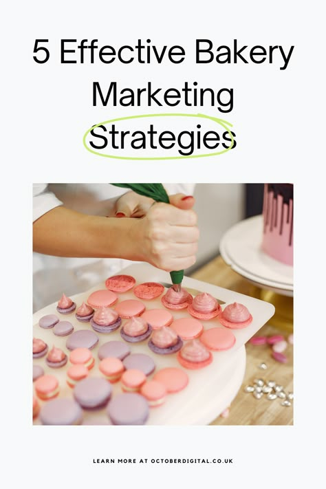 As a bakery owner, you know how delicious your pastries, cakes, and breads are, and how much effort goes into crafting them. But does your audience know? If not, it’s time to start thinking about your bakery marketing. The competition for customers in the bakery industry is fierce, which means you need creative strategies to attract and retain customers. In this blog post, we’ll share five effective bakery marketing strategies that you can use to set your bakery apart and increase sales. Bakery Marketing Ideas, Bakery Marketing, Baking Room, Business Bakery, Micro Bakery, Bakery Owner, Bakery Business Plan, Cottage Bakery, Bakery Sweets