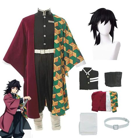 Anime ,Slayer Kimetsu No Yaiba Tomioka Giyuu Cosplay Suit ,Uniforms ,Costumes ,Wig ,Child Cloak ,Adult Party Full Set Tomioka Cosplay, Cosplay Simple, Winx Costume, Giyuu Cosplay, Cosplay Demon Slayer, Male Kimono, Tomioka Giyuu, Anime Demon Slayer, Cosplay Characters