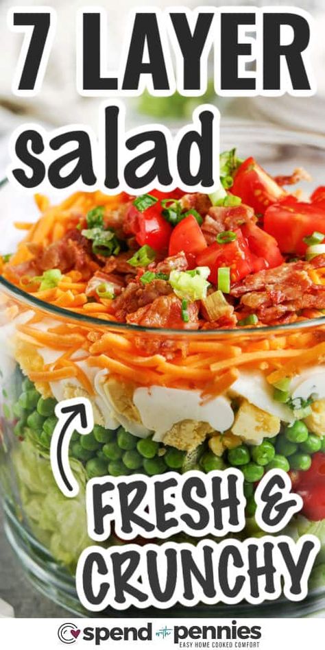 7 Layer Salad Vegetables Trays Ideas, Pasta Salad For Thanksgiving, Avacado Corn Salad, 7layer Salad, Party Salads For A Crowd, Maggianos Chopped Salad, Easy Potluck Ideas, Christmas Potluck Dishes, Potluck Salads