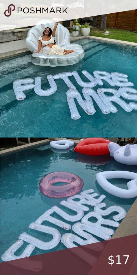 FUTURE MRS. pool floats Bride Decor, Bachelorette Decor, Bridal Things, Bachelorette Decorations, Bachelorette Party Bride, Pool Floats, Future Bride, Bachelorette Parties, Future Mrs