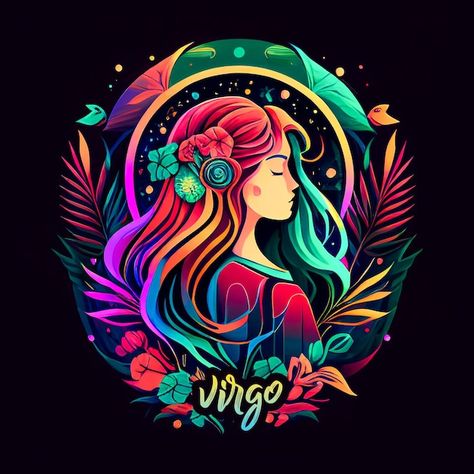 Premium Photo | Virgo horoscope sign in colourful abstract illustration. astrology and zodiac icon. About Virgo, Virgo Art, Colourful Abstract, Virgo Horoscope, Abstract Illustration, Premium Photo, 1 Million, Astrology, Stock Photos