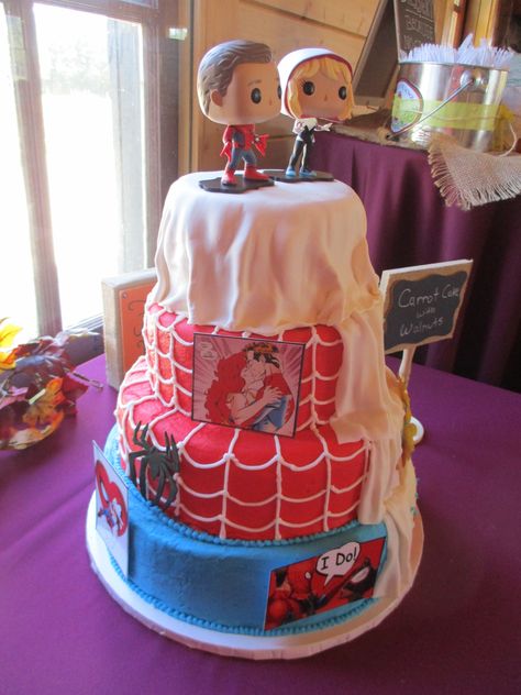 Spider Man Themed Wedding, Spiderman Theme Wedding, Spider Man Wedding Cake, Spider Man Wedding Theme, Spider-man Wedding, Spiderman Wedding Theme, Spiderman Wedding Cake, Spiderman Wedding, Superhero Wedding Cake