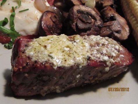 Savory Grilled Steak With Bleu Cheese Garlic Butter Garlic Butter Recipe, Steak With Blue Cheese, Yogurt Marinade, Mignon Steak, Blue Cheese Sauce, Cheese Sauce Recipe, Local Grocery Store, Bleu Cheese, Marinade Recipes