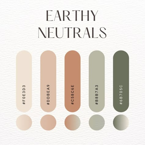 earthy neutral color palette Boho Minimalist Color Palette, White Brown Green Color Palette, Tan And White Color Palette, Relaxing Color Palette Bedrooms, Boho Color Palette With Hex Codes, Colour Palette Muted, Light And Airy Color Palette For Home, 5 Colors That Go Together, Neutral Natural Color Palette