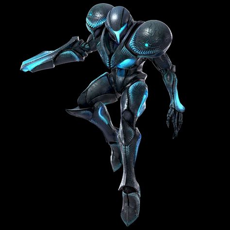 04e. Dark Samus Dark Samus, Icon Black Background, Metroid Samus, Metroid Prime, Nintendo Super Smash Bros, Samus Aran, Power Armor, Metroid, Illustration Artwork