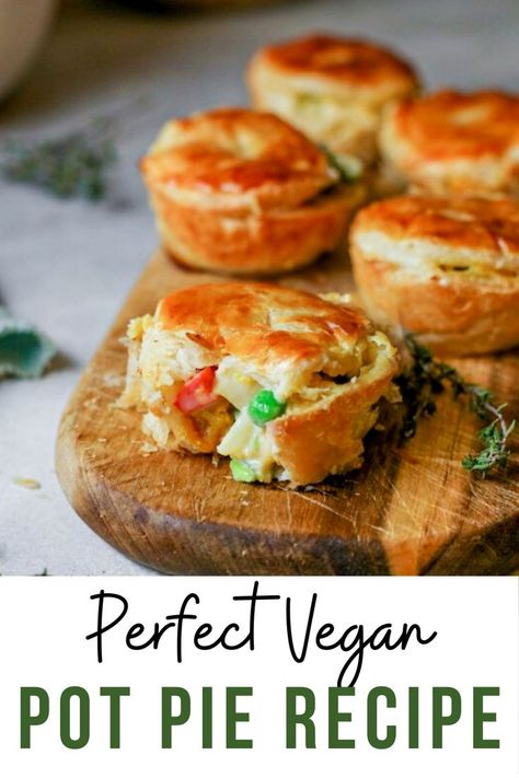 Pot Pie Easy Recipe, Recipes With Vegetables, Pot Pie Easy, Vegan Pot Pie Recipe, Pie Easy Recipe, Vegan Fall Recipes, Vegan Pot Pie, Vegetarian Pot Pie, Vegan Apps