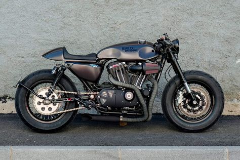 Harley Davidson Sportster Cafe Racer by RC Dept out of Andorra Sportster Cafe Racer, Hd Sportster, Мотоциклы Harley Davidson, Low Riding, Мотоциклы Cafe Racers, 15 September, Cafe Racing, Bike Exif, Rat Bike