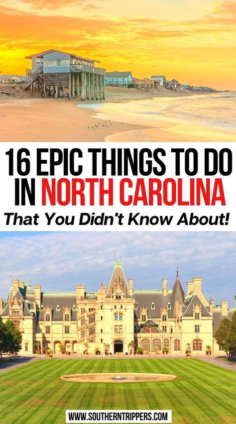 16 Epic Things to do in North Carolina That You Didn't Know About Road Trip Places, North Carolina Travel, Travel Things, Travel Bucket List Usa, Us Road Trip, Usa Travel Guide, Vacation Usa, Usa Travel Destinations, Bucket Lists