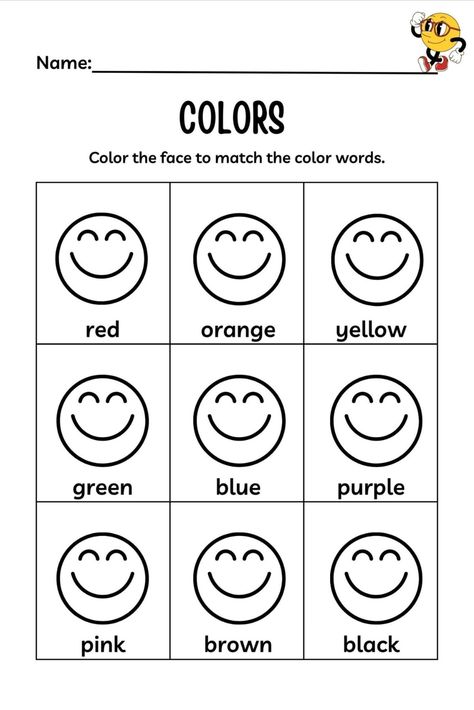 Colour Spelling Worksheet, Learn Colours Preschool, Colour Worksheets Preschool, Learning Colours With Toddlers, Colours Name Worksheet, Colours Worksheet For Kindergarten, Colours For Kids Worksheet, Colour Worksheet For Preschoolers, Colours Worksheet For Kids