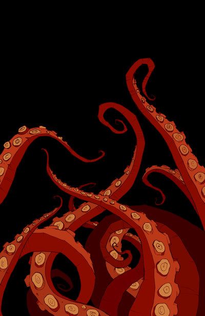 Subterranean by AbigailLarson Abigail Larson, Tentacle Art, Rauch Fotografie, Red Octopus, Octopus Art, Red Art Print, Red Art, Red Aesthetic, Acrylic Box