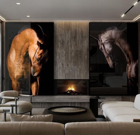 Showjumping Horse, Buddha Painting Canvas, Elegant Living Room Decor, Cabin Art, Diy Kitchen Renovation, Showroom Interior Design, Equestrian Decor, Modern Western, Barn Design