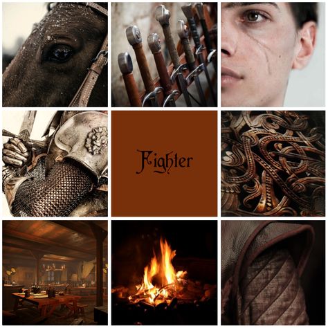 Fighter moodboard Adventuring Party Dnd Aesthetic, Dnd Fighter Aesthetic, Fighter Dnd Aesthetic, Knight Moodboard, D&d Aesthetic, Aesthetic Knight, Tiefling Aesthetic, Fighter Aesthetic, Eldritch Knight