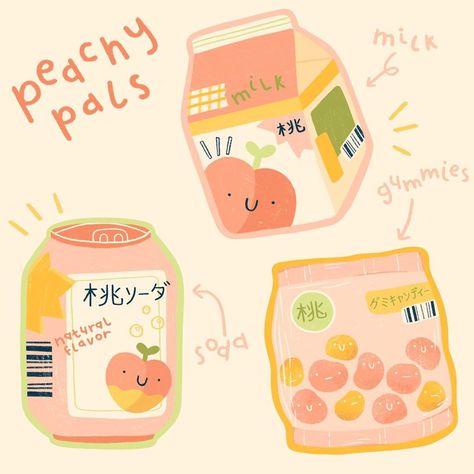 Penanda Buku, Korean Stickers, 귀여운 음식 그림, Cute Pastel Wallpaper, Cute Food Drawings, Kawaii Stickers, Food Drawing, Kawaii Wallpaper, Kawaii Art