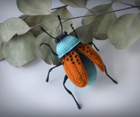 Bug Patterns, Beetle Pattern, Ladybug Beetle, Insect Pattern, Crochet Hack, A Ladybug, Yarn Projects, I Spy, Art Textile