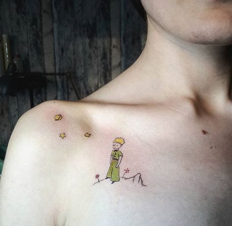 Le Petit Prince Tattoo, Prince Tattoo, Little Prince Tattoo, Prince Tattoos, Dream Tattoos, Cover Up Tattoos, Little Prince, Simplistic Tattoos, The Little Prince