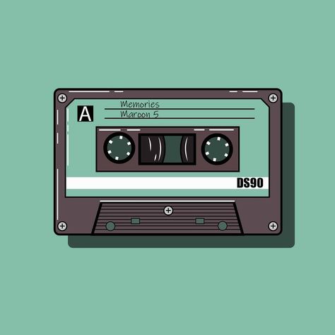 Audio Cassette Art, Cassette Tape Illustration, Casette Illustration, Mixtape Drawing, Mixtape Illustration, Cassette Drawing, Audio Illustration, Cassette Illustration, Cassette Art