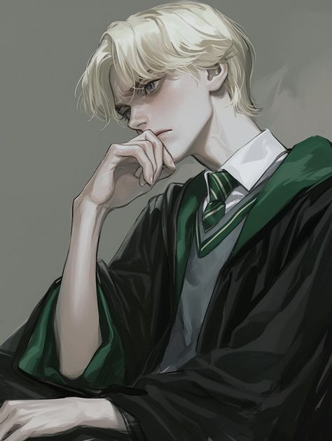 Draco Malfoy Draco Malfoy Fanart, Draco Malfoy Aesthetic, Lucius Malfoy, Tom Felton Draco Malfoy, Slytherin Harry Potter, Harry Potter Artwork, Potter Art, Harry Potter Drawings, Harry Potter Anime