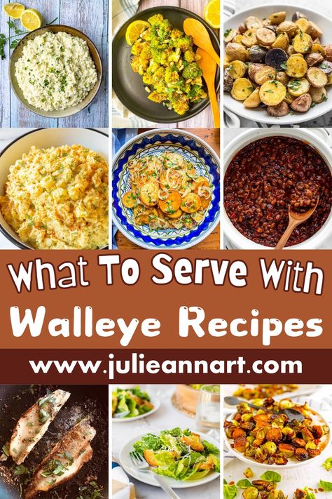 15 What To Serve With Walleye Recipes List Of Side Dishes, Smoked Beans, Walleye Recipes, Greek Lemon Potatoes, Best Potato Salad Recipe, How To Make Cauliflower, Coleslaw Dressing, Homemade French Fries, Lemon Potatoes