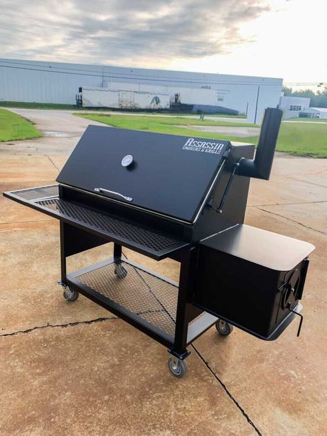 Diy Barbecue, Custom Bbq Smokers, Diy Backyard Fence, Charcoal Bbq Grill, Bbq Grill Design, Charcoal Grills, Welding And Fabrication, Bbq Ideas, Backyard Fence